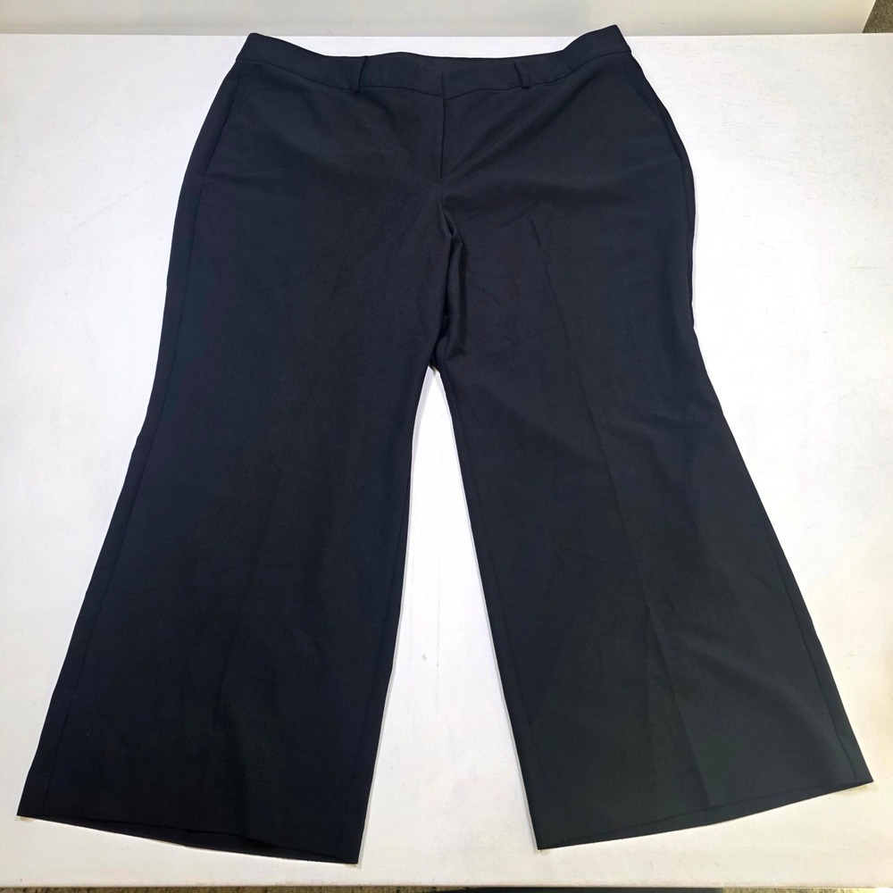 Lane Bryant Dress Pants Womens 28 Black Wide Leg Professional Career Trouser
